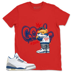White True Blue 3s Zadago Shirt Cool Boy Graphic