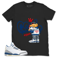 White True Blue 3s Zadago Shirt Cool Boy Graphic
