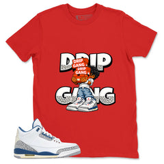 White True Blue 3s Zadago Shirt Drip Gang Graphic