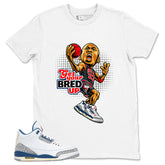 White True Blue 3s Zadago Shirt Get Your Bred Up Graphic