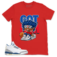 White True Blue 3s Zadago Shirt Got Em Dope Graphic