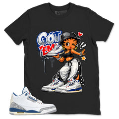 White True Blue 3s Zadago Shirt Got Em Lady Graphic