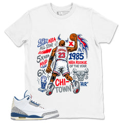 White True Blue 3s Zadago Shirt Jordan 23 All Star Graphic