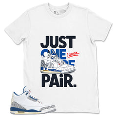 White True Blue 3s Zadago Shirt Just One More Pair Graphic