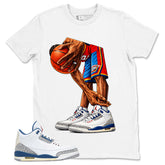 White True Blue 3s Zadago Shirt Ball Time Graphic