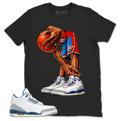 White True Blue 3s Zadago Shirt Ball Time Graphic