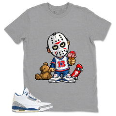 White True Blue 3s Zadago Shirt Little Jason Graphic