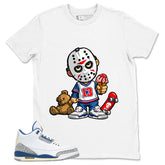 White True Blue 3s Zadago Shirt Little Jason Graphic
