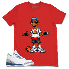 White True Blue 3s Zadago Shirt Mars Blackmon Graphic
