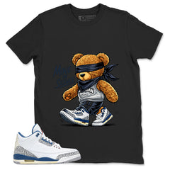 White True Blue 3s Zadago Shirt Move In Silence Graphic