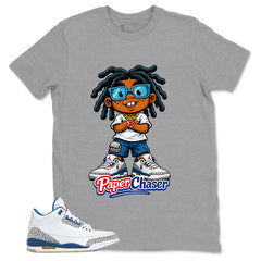 White True Blue 3s Zadago Shirt Paper Chaser Graphic