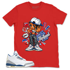 White True Blue 3s Zadago Shirt Talk To The Hand Graphic