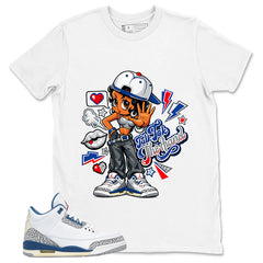 White True Blue 3s Zadago Shirt Talk To The Hand Graphic