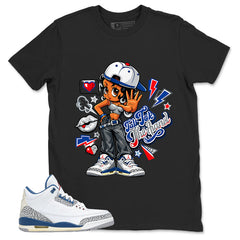 White True Blue 3s Zadago Shirt Talk To The Hand Graphic