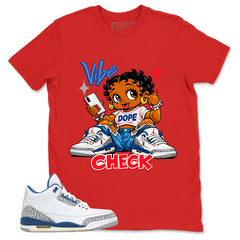 White True Blue 3s Zadago Shirt Vibe Check Graphic