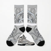 Wings Socks ā Womenās Air Jordan 5 Retro Inspired Mid-Calf Unisex Crew Socks