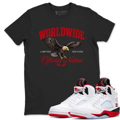 Worldwide Official Nation Shirt - Match Air Jordan 5 'Fire Red' 2025