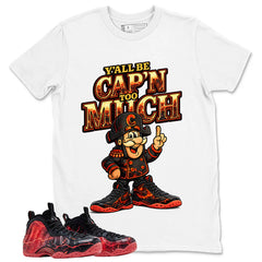 Y'all Be Cap'n Too Much Graphic Tee, Shirt to Match Air Foamposite Stranger Things, Air Foamposite Unisex Blue Shirt