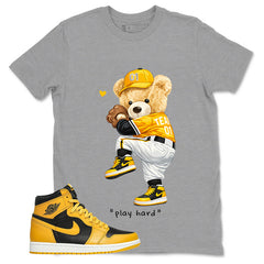Yellow Pollen 1s Zadago Shirt Baseball Play Hard Graphic