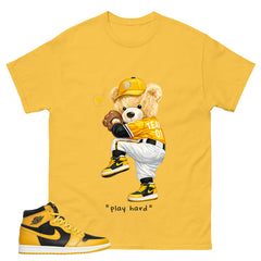 Yellow Pollen 1s Zadago Shirt Baseball Play Hard Graphic