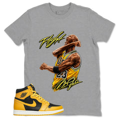 Yellow Pollen 1s Zadago Shirt Flight Victory MJ Graphic