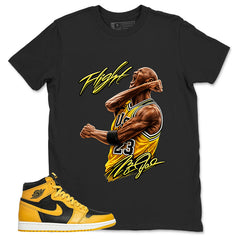 Yellow Pollen 1s Zadago Shirt Flight Victory MJ Graphic