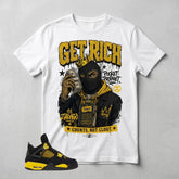 Yellow Thunder 4s Zadago Shirt Get Rich Graphic