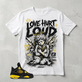 Yellow Thunder 4s Zadago Shirt Love Hurt Loud Graphic