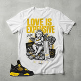 Yellow Thunder 4s Zadago Shirt Love Is Expensive Graphic