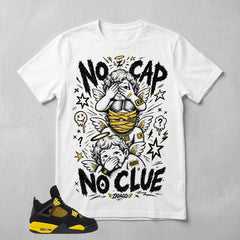 Yellow Thunder 4s Zadago Shirt No Cap No Clue Graphic