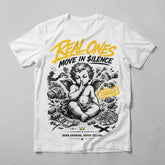 Yellow Thunder 4s Zadago Shirt Real Ones Move In Silence Angel Graphic