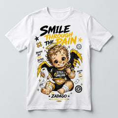 Yellow Thunder 4s Zadago Shirt Smile Through The Pain Graphic