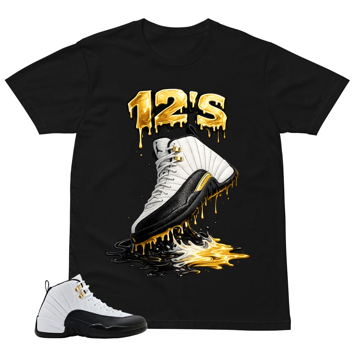 12's Dripping Shirt - Match Air Jordan 12 'Taxi'