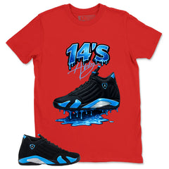 14's Dripping Shirt - Match Air Jordan 14 Black University Blue 2026