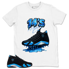 14's Dripping Shirt - Match Air Jordan 14 Black University Blue 2026