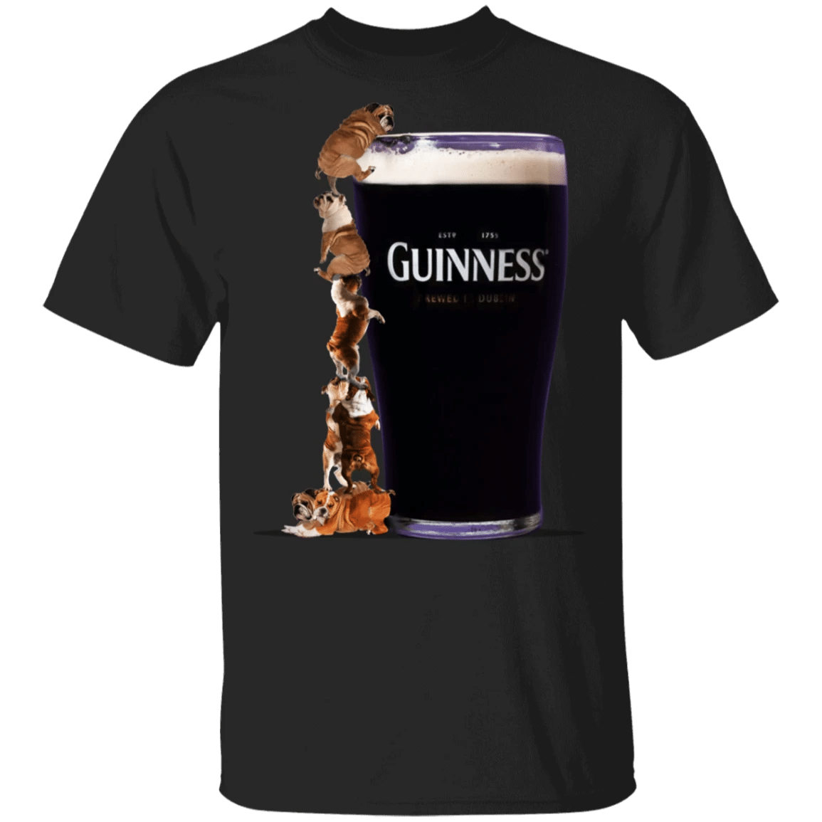 Bulldog T-Shirt Estd 1759 Guinness Brewed In Dublin Shirt Gift For Beer Lover - Zadago