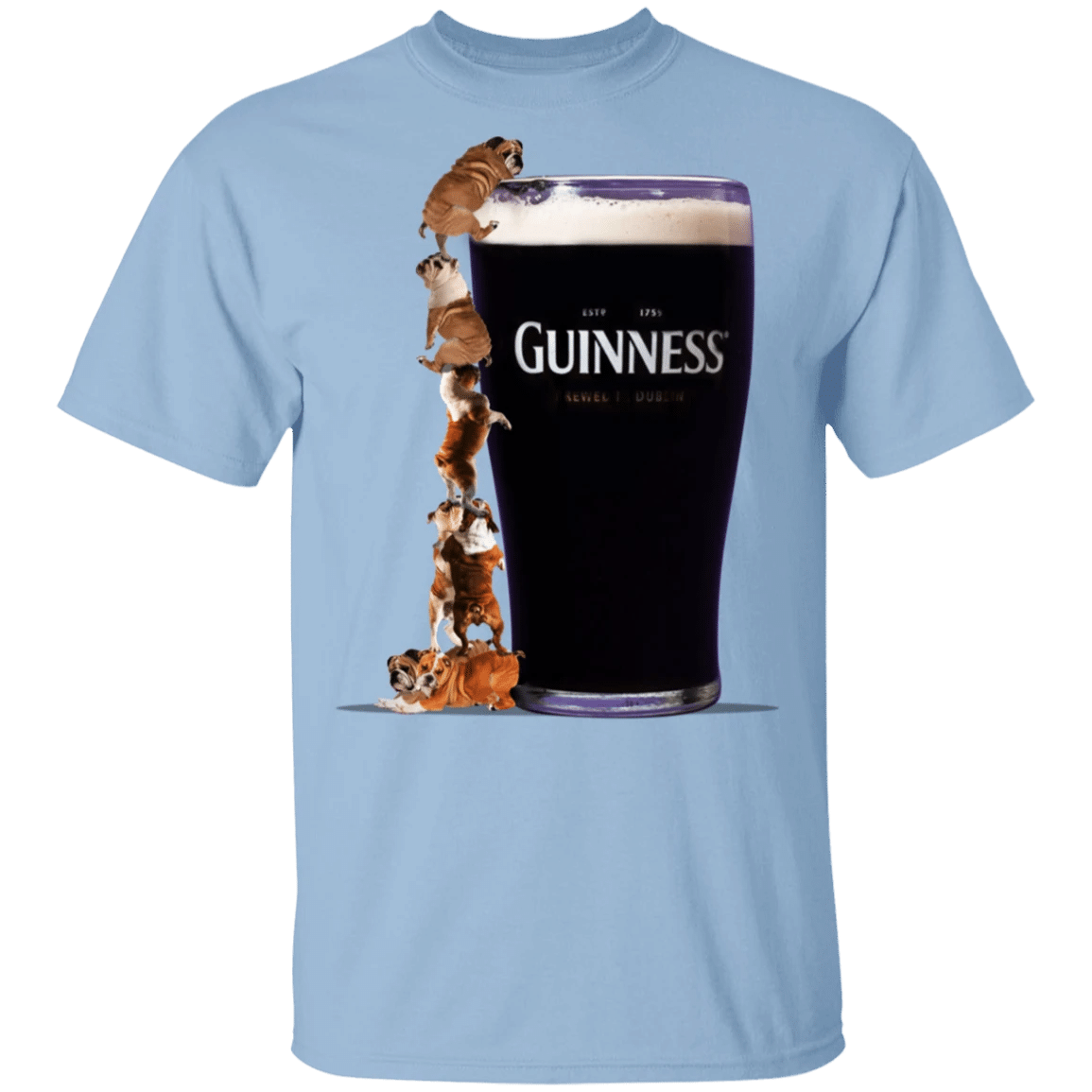 Bulldog T-Shirt Estd 1759 Guinness Brewed In Dublin Shirt Gift For Beer Lover - Zadago
