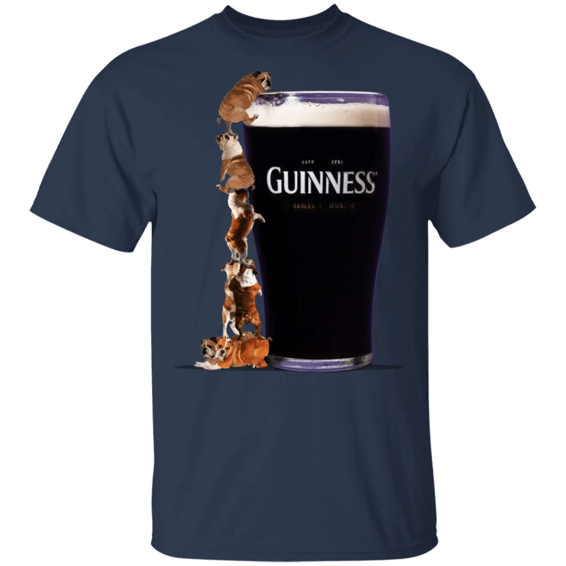 Bulldog T-Shirt Estd 1759 Guinness Brewed In Dublin Shirt Gift For Beer Lover - Zadago