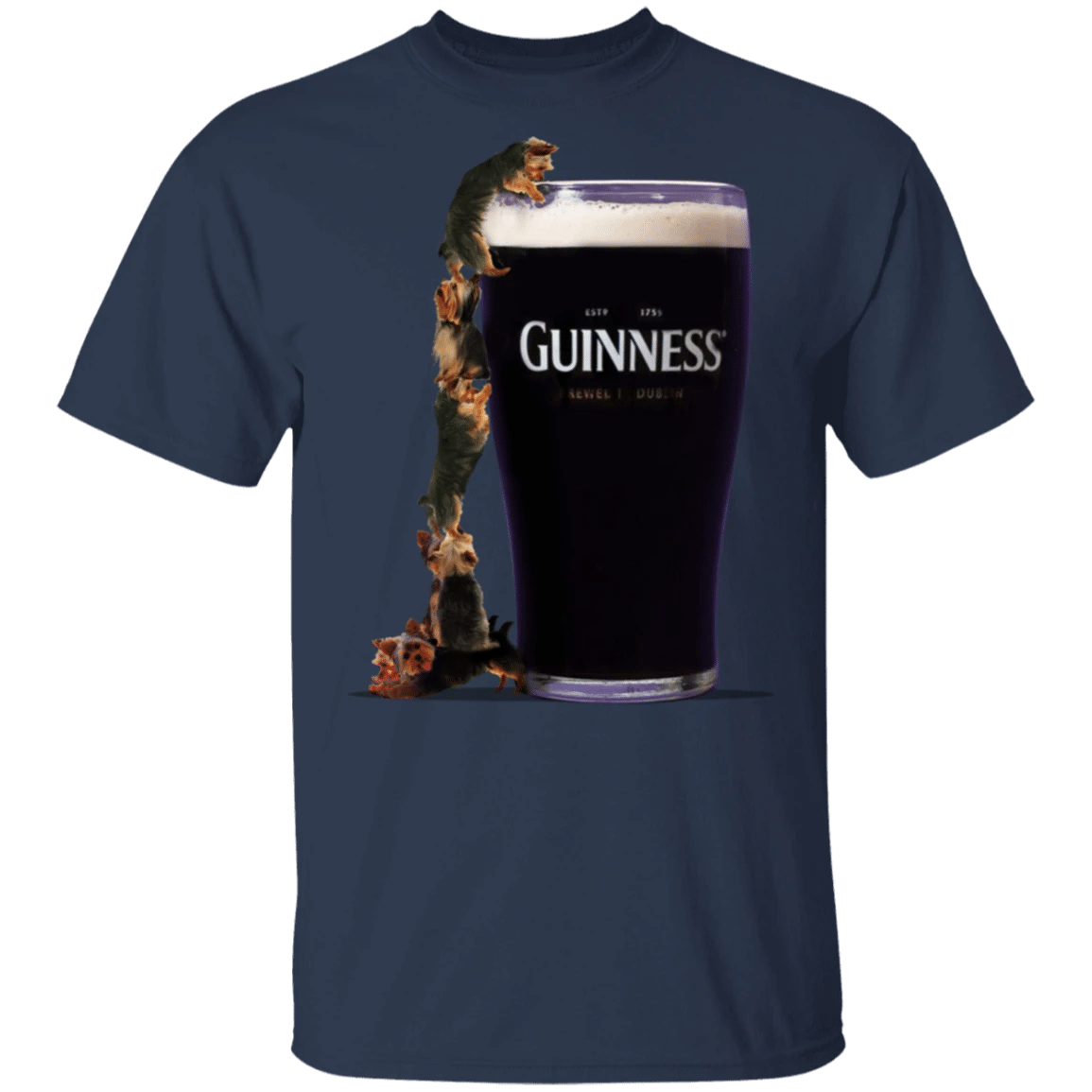 Yorkie T-Shirt Estd 1759 Guinness Brewed In Dublin Shirt Gift For Beer Lover - Zadago