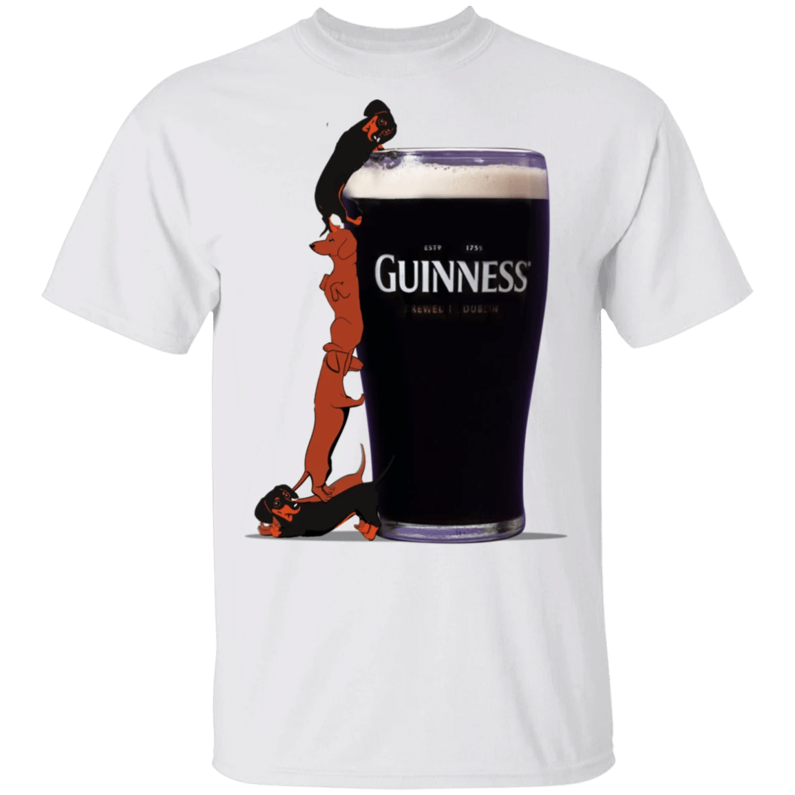 Funny Dachshund T-Shirt Guinness Shirt Gift For Beer Lover - Zadago