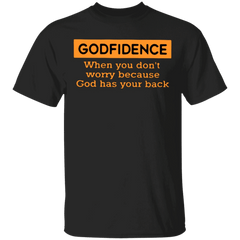 Godfidence Shirt When You Don't Worry Cuz God Has Your Back T-Shirt Religious Tee For Christian - Zadago