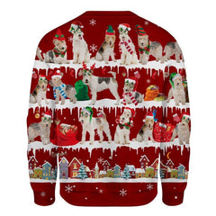 Wire Fox Terrier Ugly Christmas Sweater Merry Christmas Sweatshirt Winter Gifts For Couples - Zadago