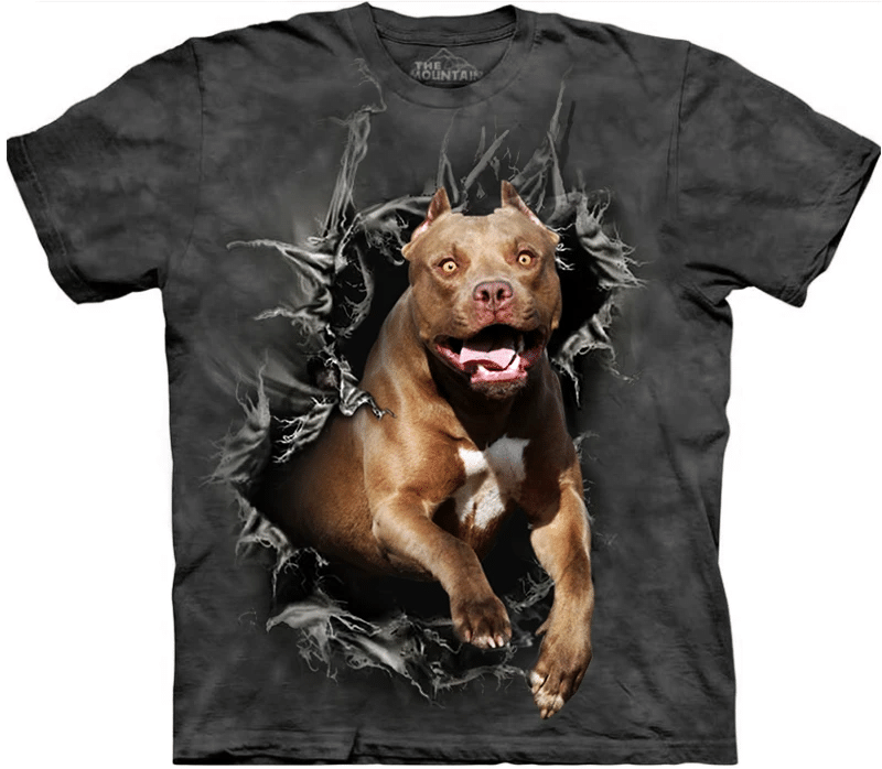 Pitbull 3D T-Shirt Dangerous Dog Graphic Shirts For Men Gift Ideas For Men - Zadago