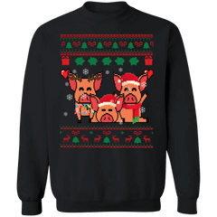 Pig Santa Merry Christmas Sweater Happy Holiday Farm Animals Sweatshirt Xmas Unisex Clothes - Zadago
