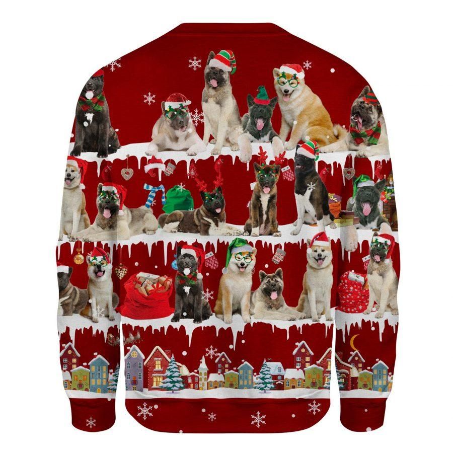 Akita Dog Sweatshirt Cute Ugly Christmas Sweater Christmas Gift Idea For Friend Dog Owner - Zadago