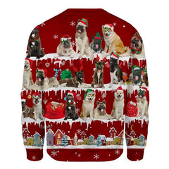 Akita Dog Sweatshirt Cute Ugly Christmas Sweater Christmas Gift Idea For Friend Dog Owner - Zadago