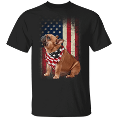 French Bulldog American Usa Flag Dog Shirt Patriotic Dog Lover shirt - Zadago
