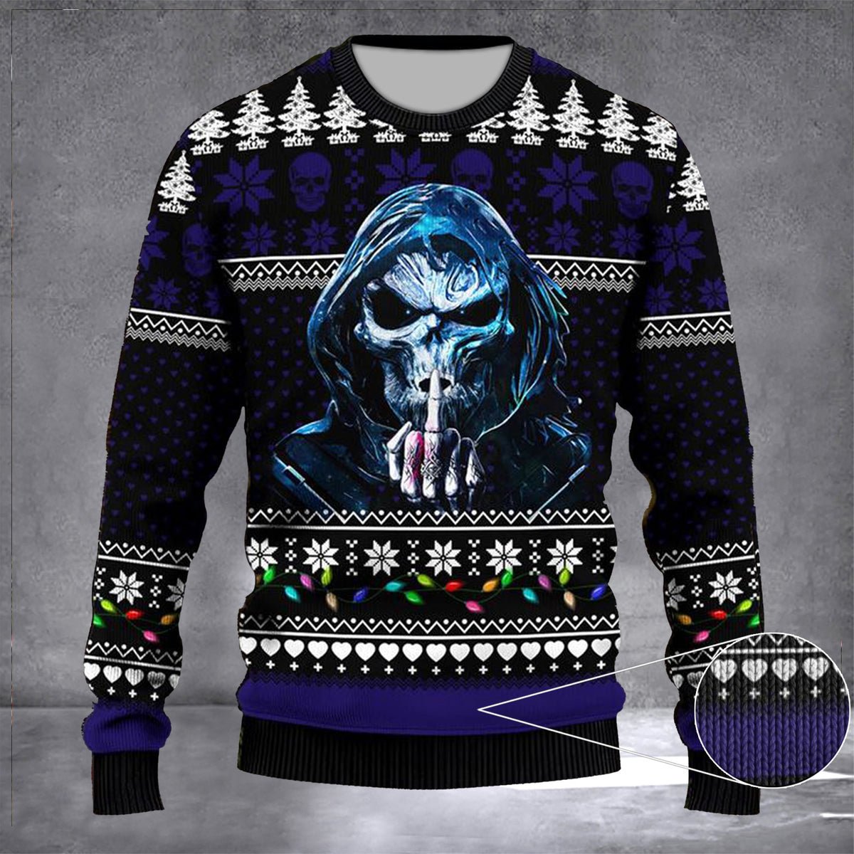 One Day I'm Gonna Just Say Skull Ugly Christmas Sweater 2003 Christmas Skull Sweater Gifts - Zadago