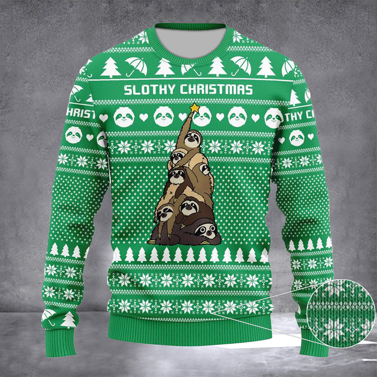 Sloth Tree Ugly Christmas Sweater Related Sloth Christmas Gifts For Adults - Zadago