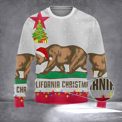 California Christmas Sweater Santa Bear California Clothing Christmas Gifts 2026 - Zadago